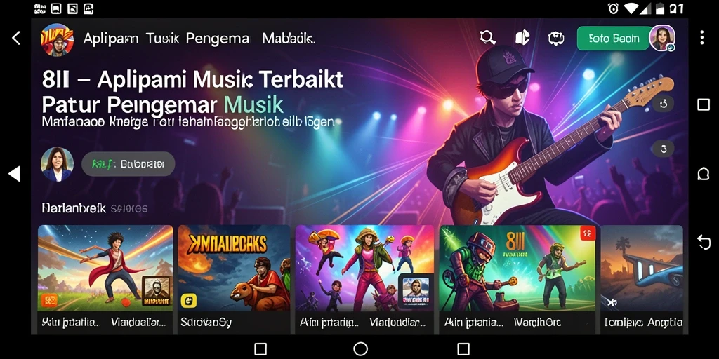 Screenshot gameplay <strong>8II</strong> menampilkan interaksi pengguna dengan musik.