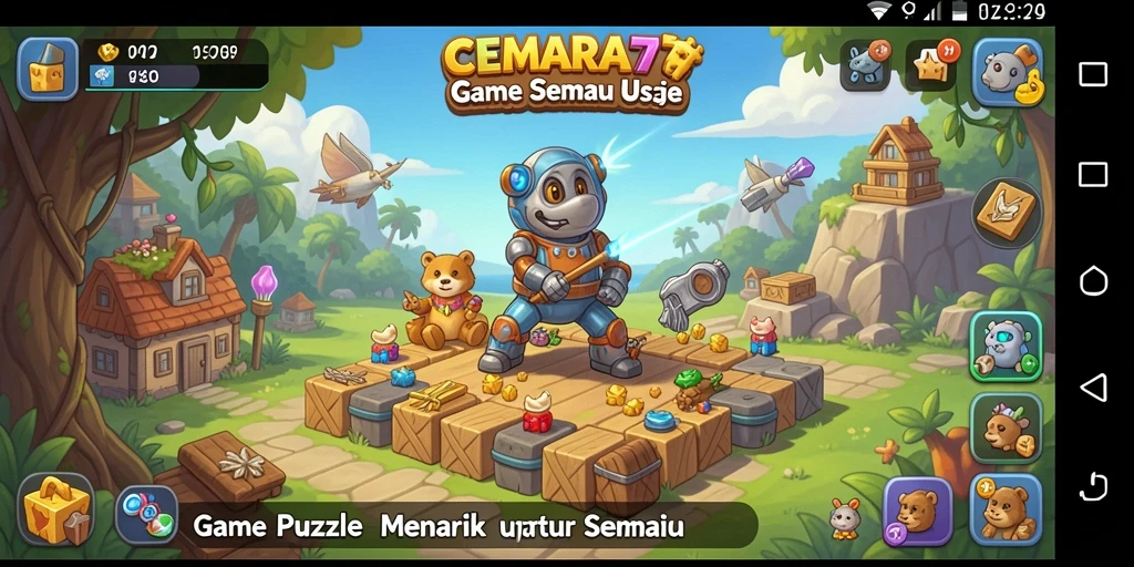 Screenshot CEMARA77 menampilkan gameplay Puzzle yang menantang dan menarik.
