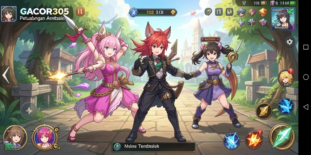 Gameplay GACOR305 yang penuh aksi dan karakter anime yang menawan.