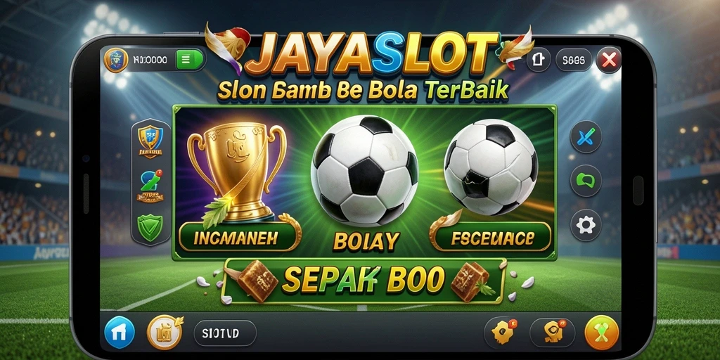 Tampilan menarik gameplay JAYASLOT dengan tema sepak bola.