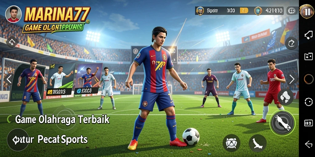 Tampilan gameplay seru dalam MARINA77, memperlihatkan aksi olahraga yang mendebarkan.