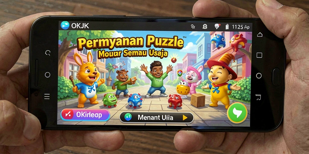 Tampilan gameplay seru dari OKJK dengan berbagai teka-teki menarik.