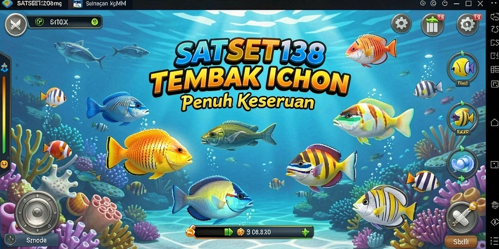Screenshot utama menunjukkan momen seru dalam gameplay Tembak Ikan.