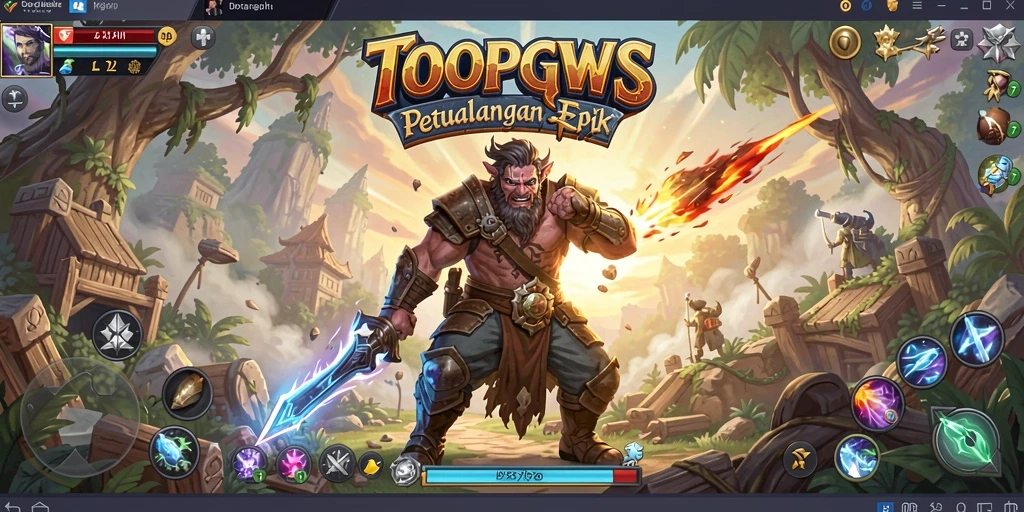 Tampilan gameplay TOOPGWS yang seru dan dinamis di dunia RPG.